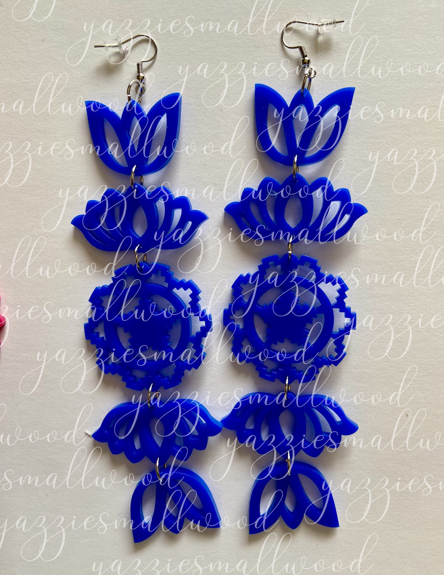 Tulip Lotus Navajo Basket XL earrings