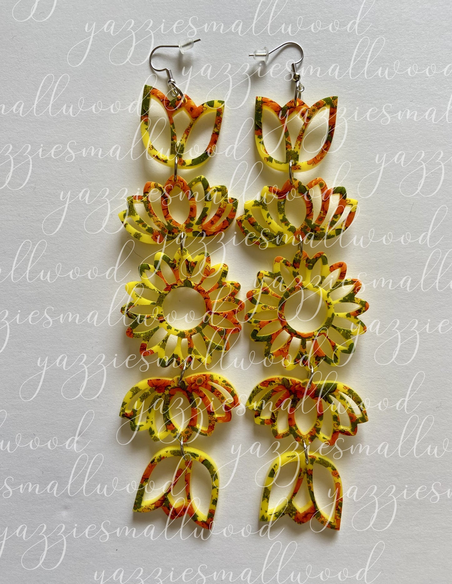 Tulip Lotus Sunflower XL earrings