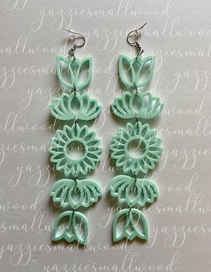 Tulip Lotus Sunflower XL earrings