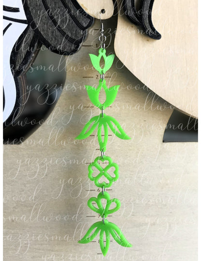 Whimsical Florals XL earrings