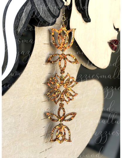 Tulip Floral Powwow XL earrings