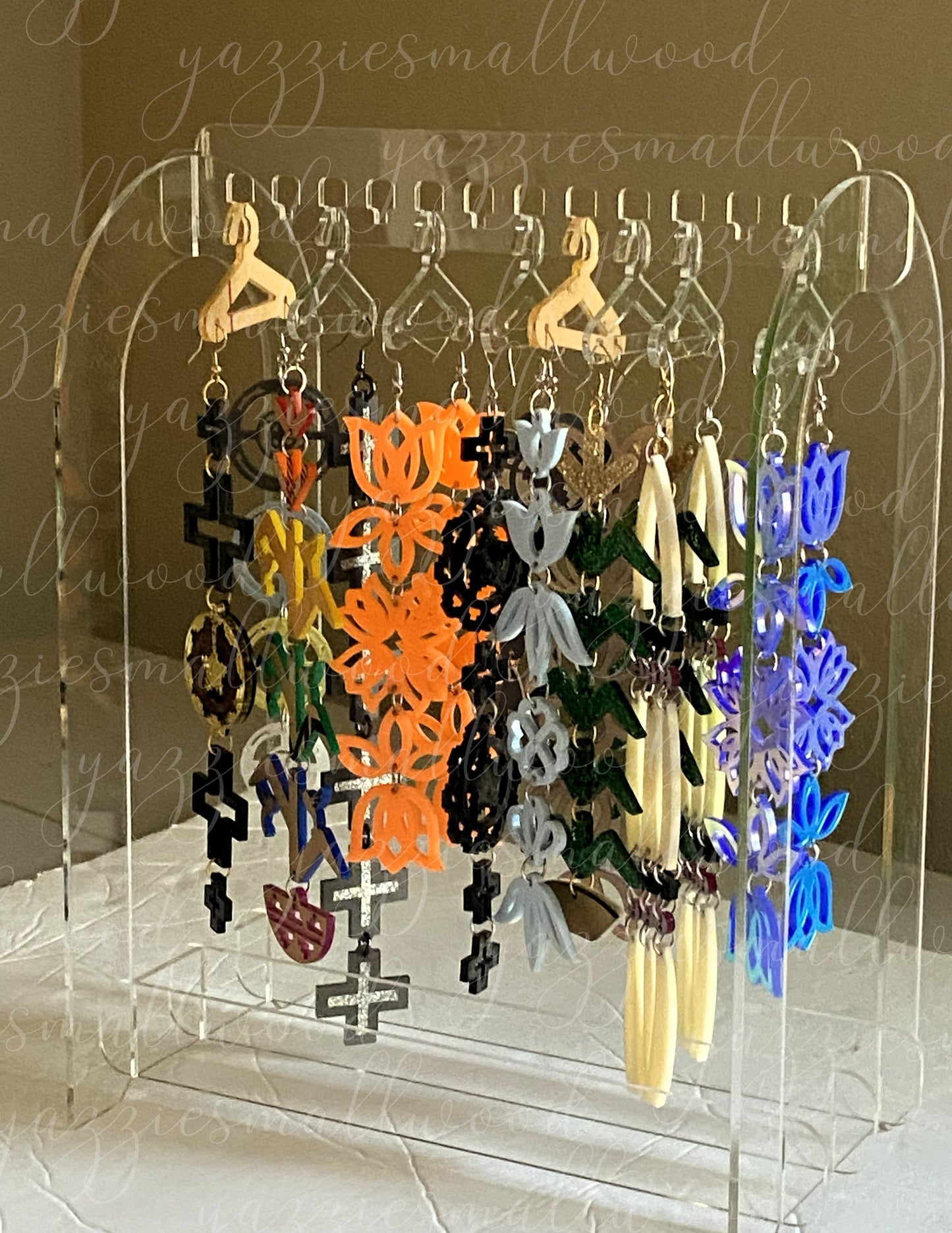 Extra Tall Acrylic Earring Stand – Arch Design Jewelry Organizer