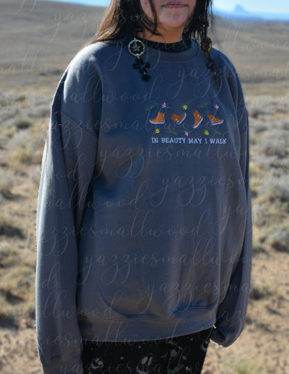 In Beauty May I walk Crewneck