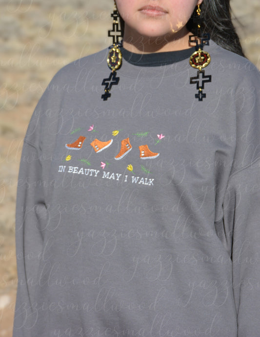 In Beauty May I walk Crewneck