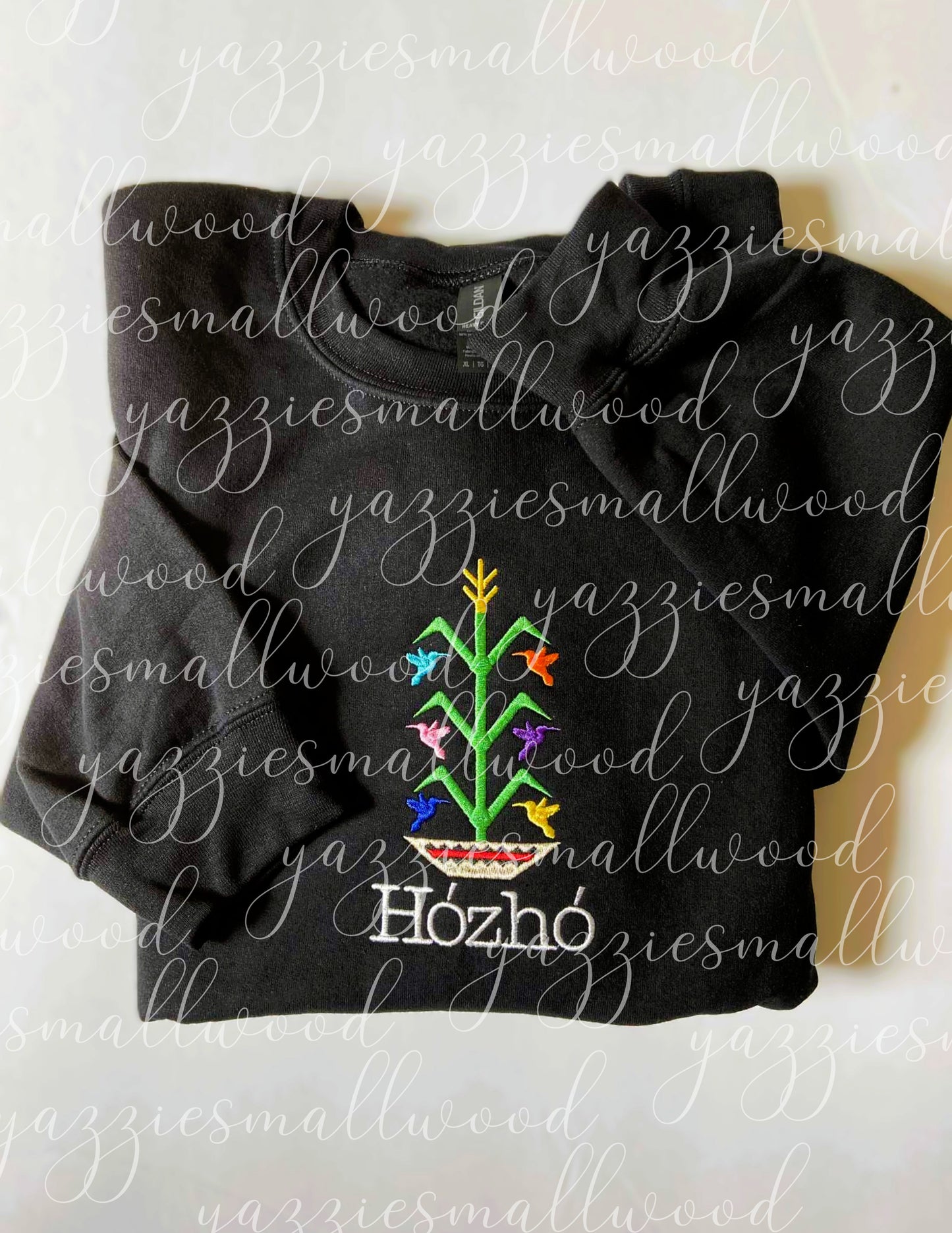 Hozho Navajo Tree of Life Embroidered Crewneck