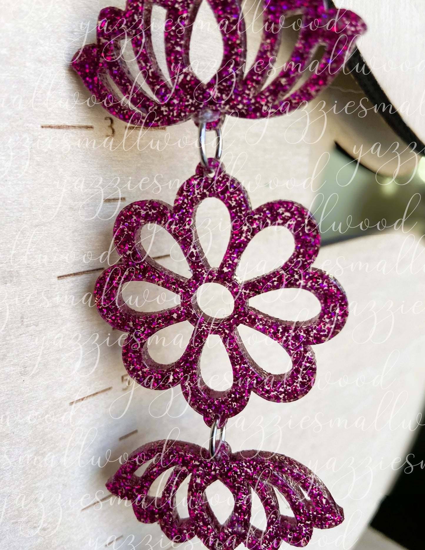 Tulip Lotus Daisy Powwow XL earrings